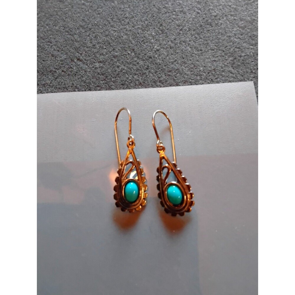 Sterling Silver Turquise Teardrop Earrings Small